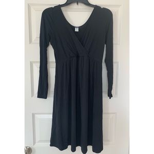 Maternity Nursing Jersey Knit Faux Wrap Dress